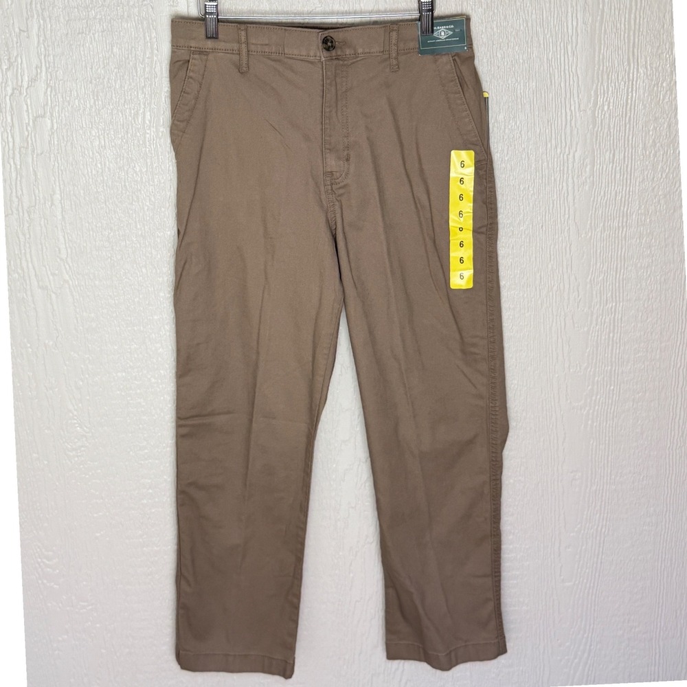 GH Bass & Co Womens Brown Chino Ankle Pants Straight Leg Size 6 New with Tags